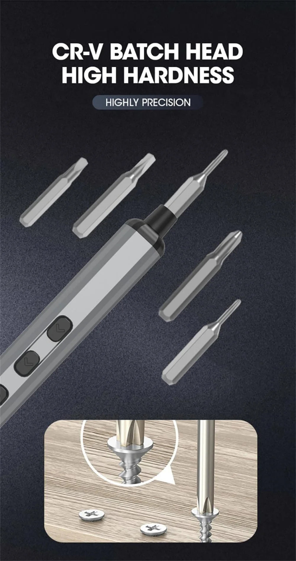 Mini Precision Electric Screwdriver Set with 64 Bits - Smarsty