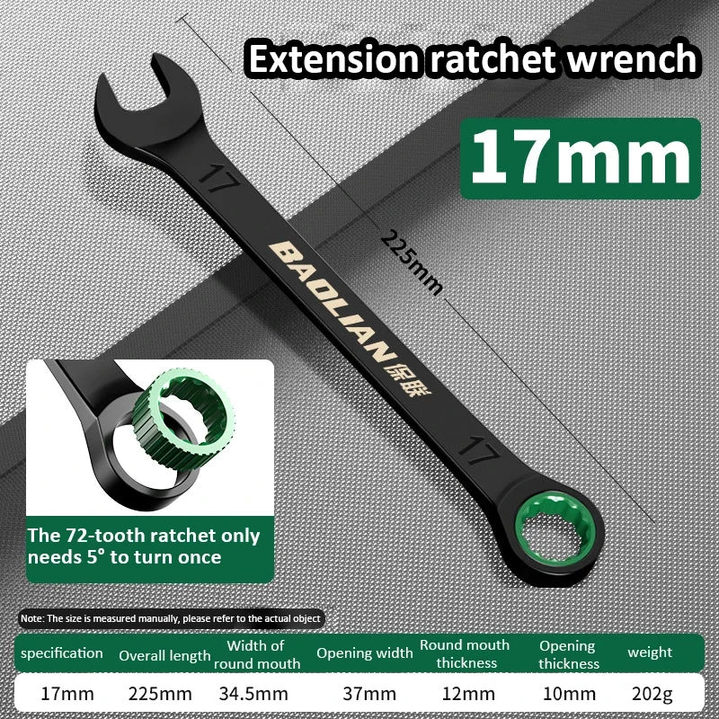 Dual-Purpose Ratchet Spanner for Easy Car Repairs - Smarsty