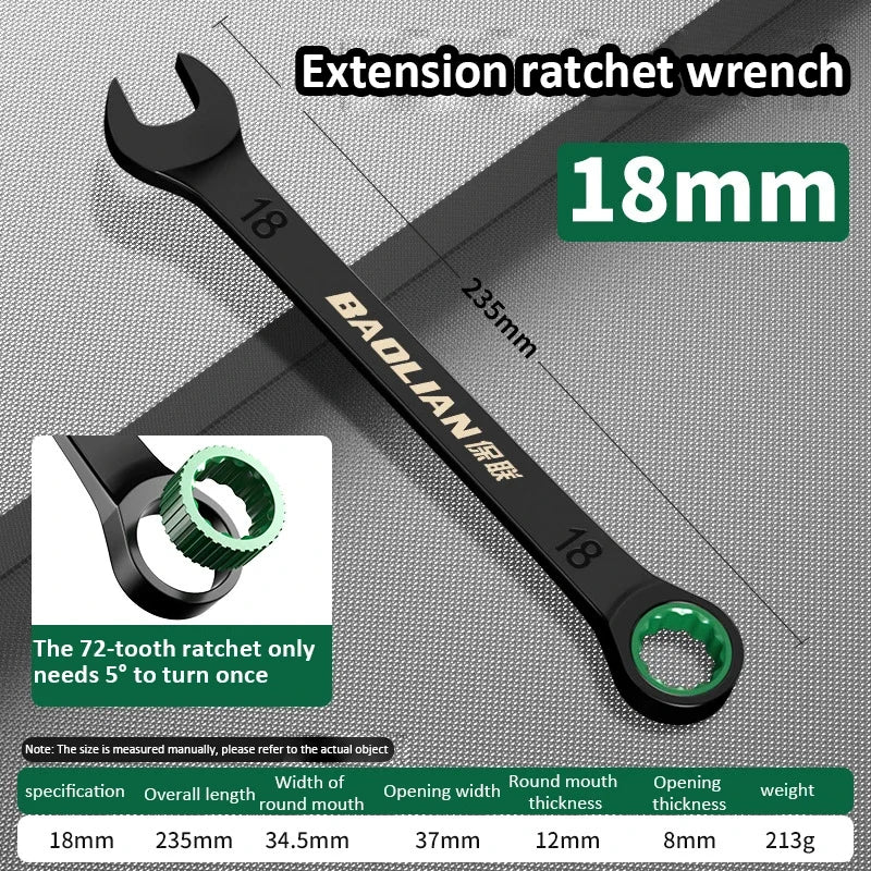 Dual-Purpose Ratchet Spanner for Easy Car Repairs - Smarsty