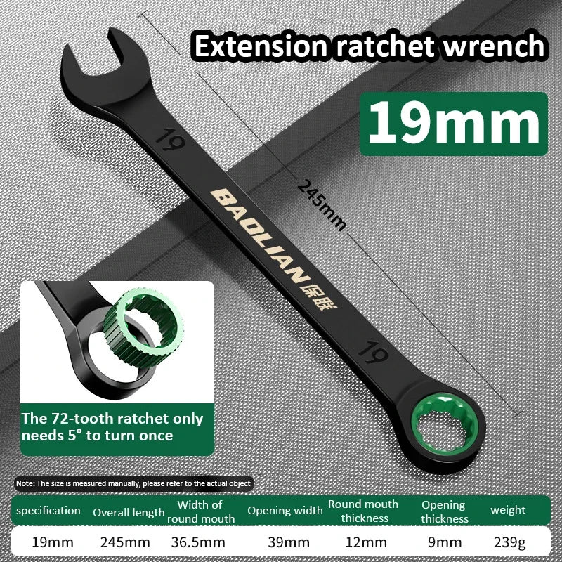 Dual-Purpose Ratchet Spanner for Easy Car Repairs - Smarsty