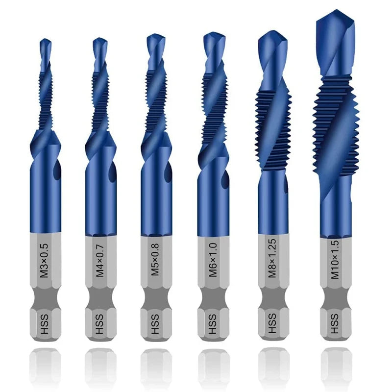 Titanium Plated HSS Tap Drill Bits Set - Smarsty