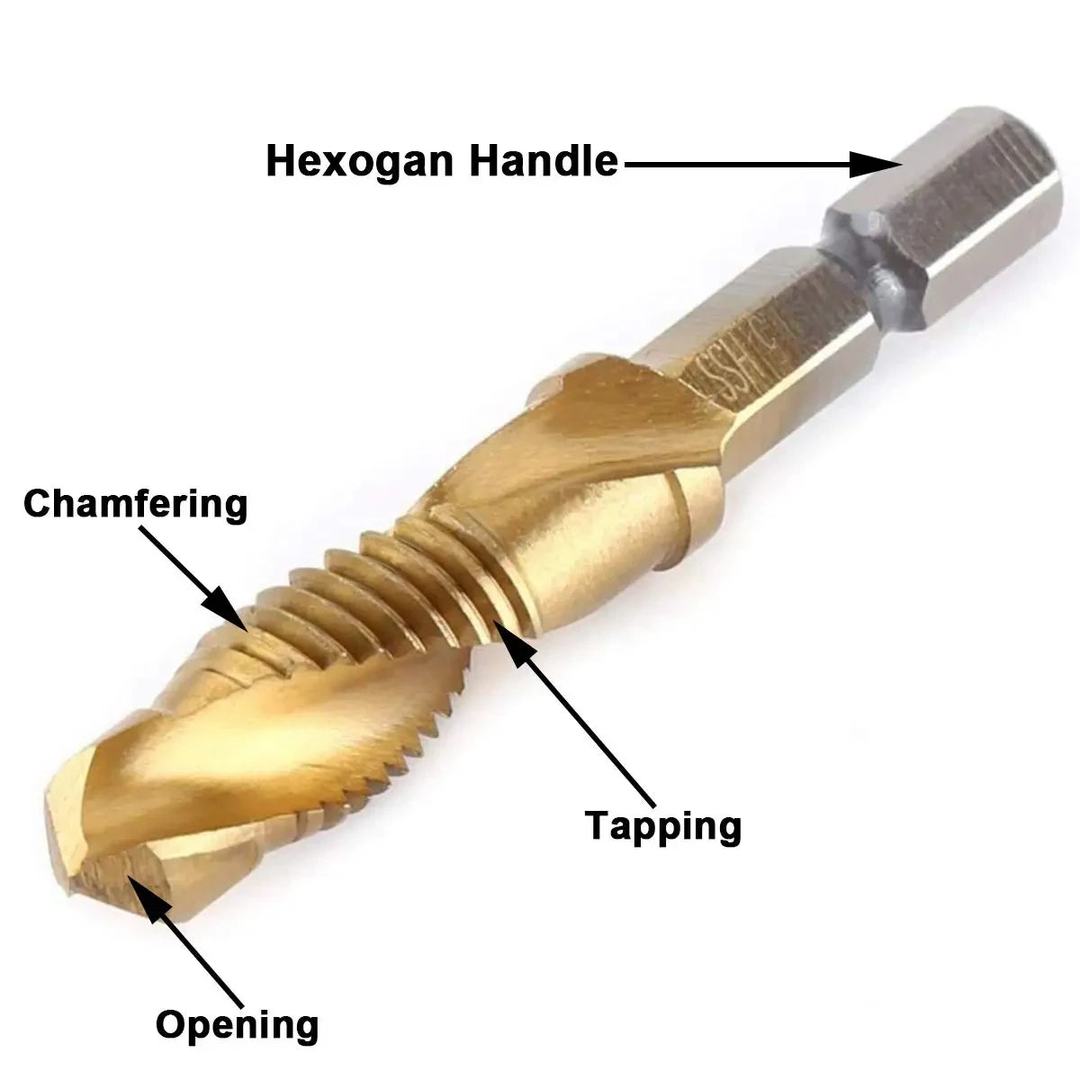 Titanium Plated HSS Tap Drill Bits Set - Smarsty