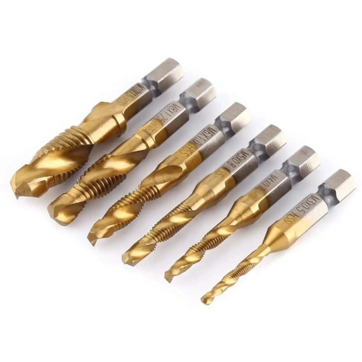 Titanium Plated HSS Tap Drill Bits Set - Smarsty