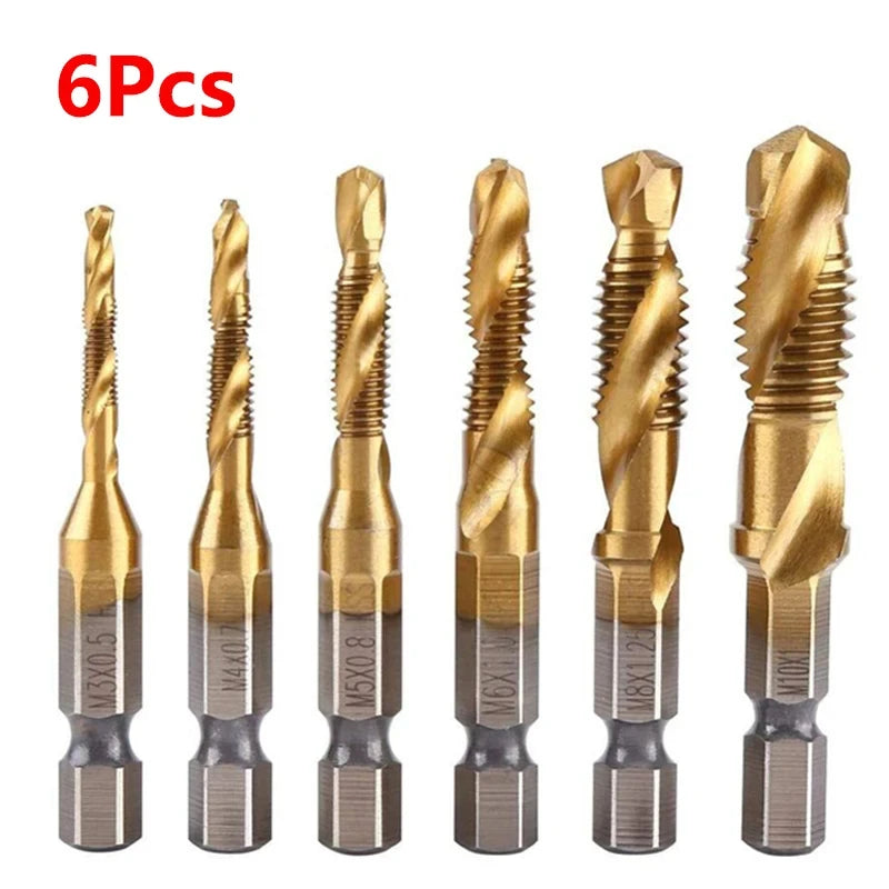 Titanium Plated HSS Tap Drill Bits Set - Smarsty
