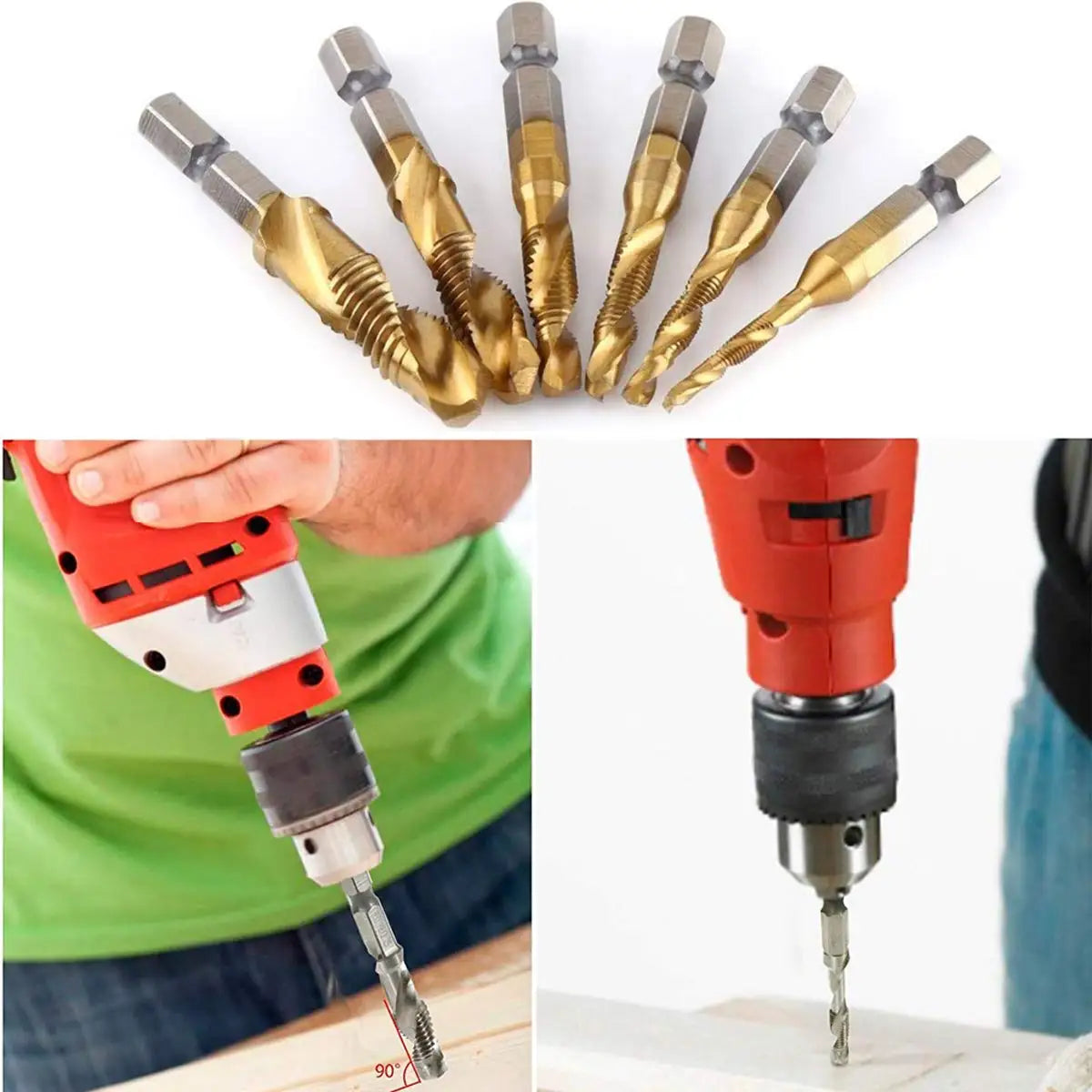 Titanium Plated HSS Tap Drill Bits Set - Smarsty