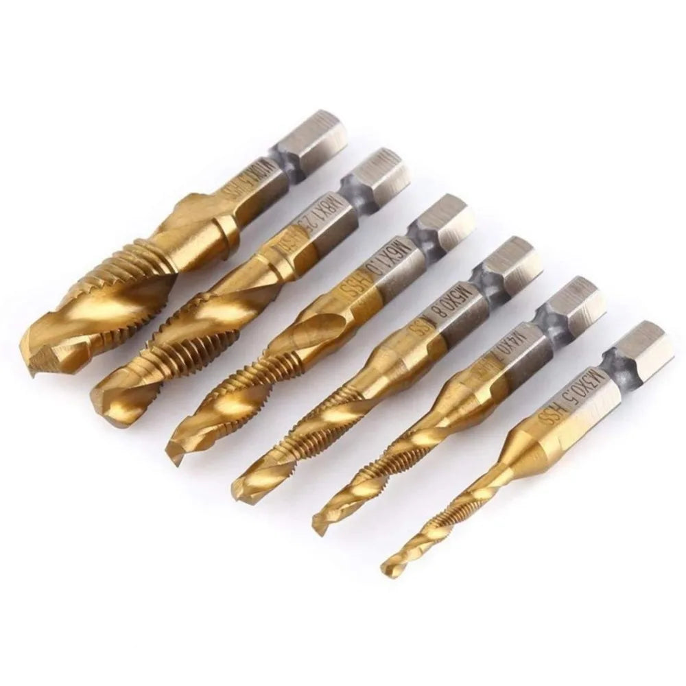 Titanium Plated HSS Tap Drill Bits Set - Smarsty