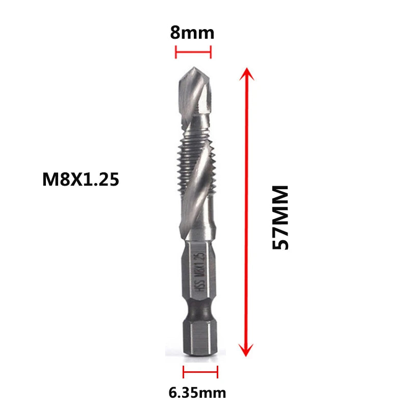 Titanium Plated HSS Tap Drill Bits Set - Smarsty
