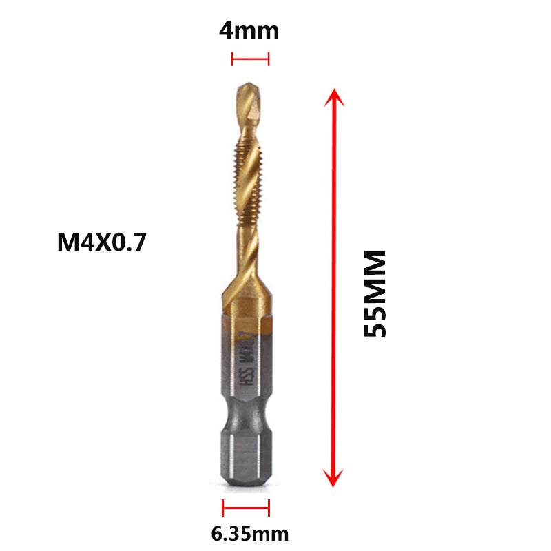 Titanium Plated HSS Tap Drill Bits Set - Smarsty