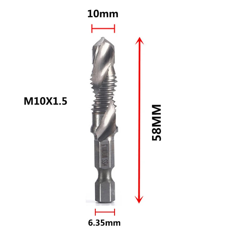 Titanium Plated HSS Tap Drill Bits Set - Smarsty