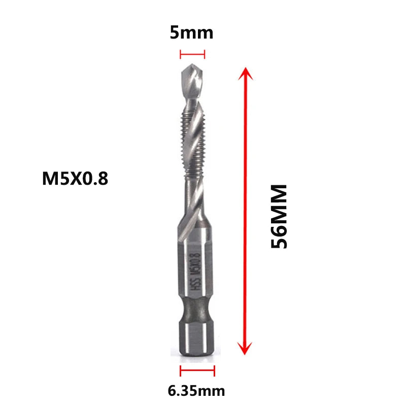 Titanium Plated HSS Tap Drill Bits Set - Smarsty