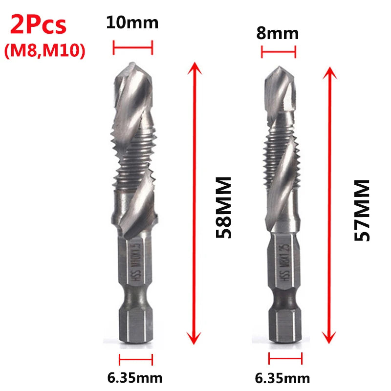 Titanium Plated HSS Tap Drill Bits Set - Smarsty