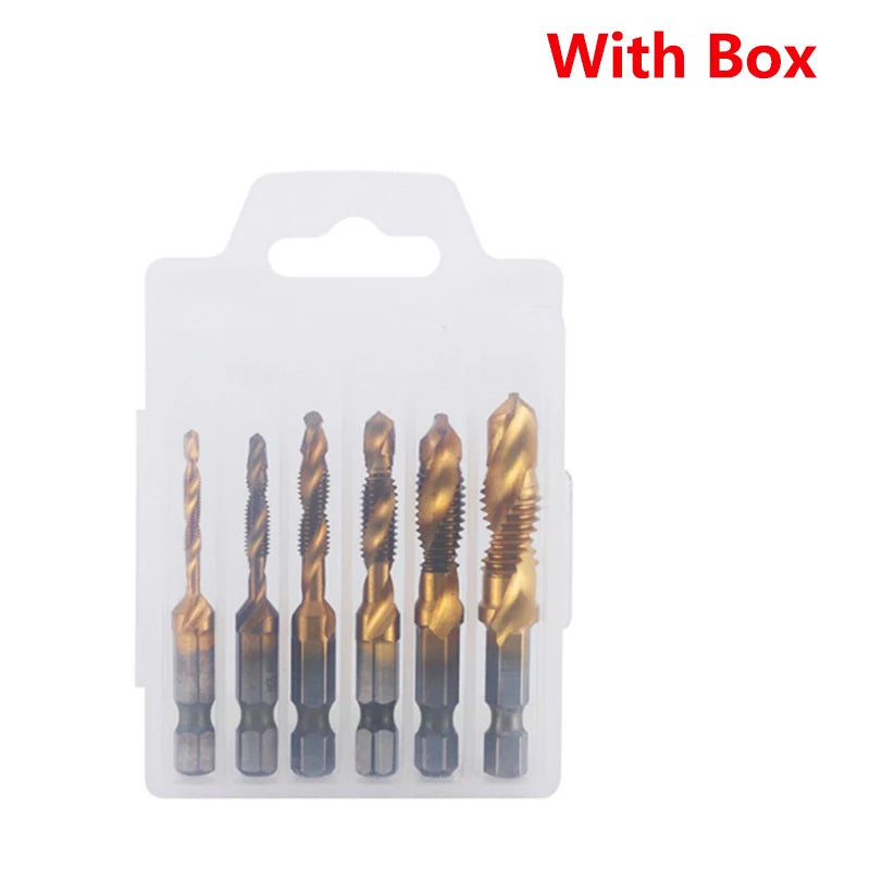 Titanium Plated HSS Tap Drill Bits Set - Smarsty