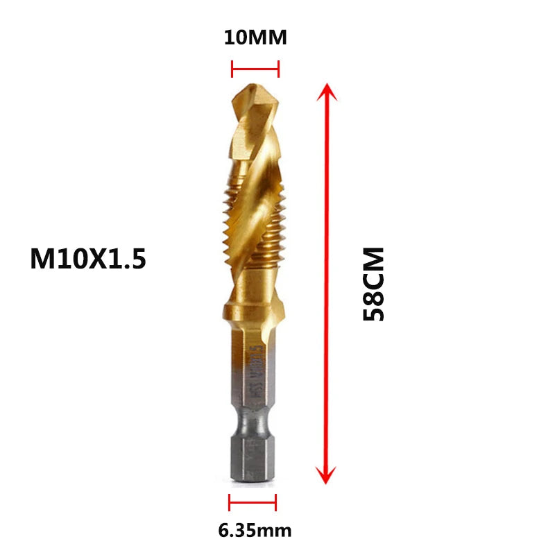Titanium Plated HSS Tap Drill Bits Set - Smarsty