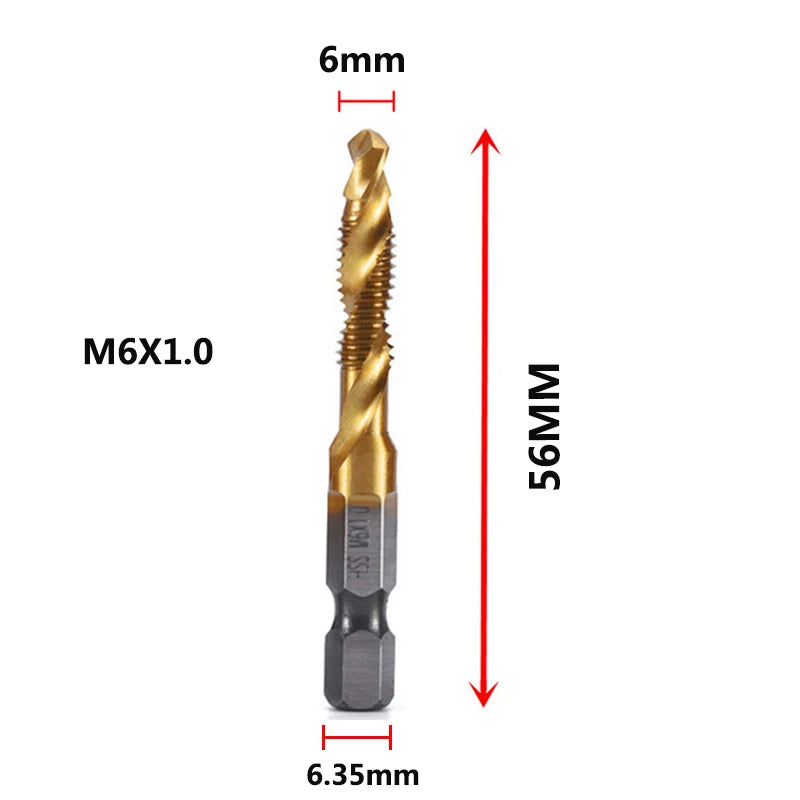 Titanium Plated HSS Tap Drill Bits Set - Smarsty