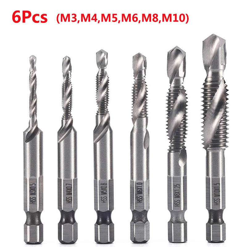 Titanium Plated HSS Tap Drill Bits Set - Smarsty