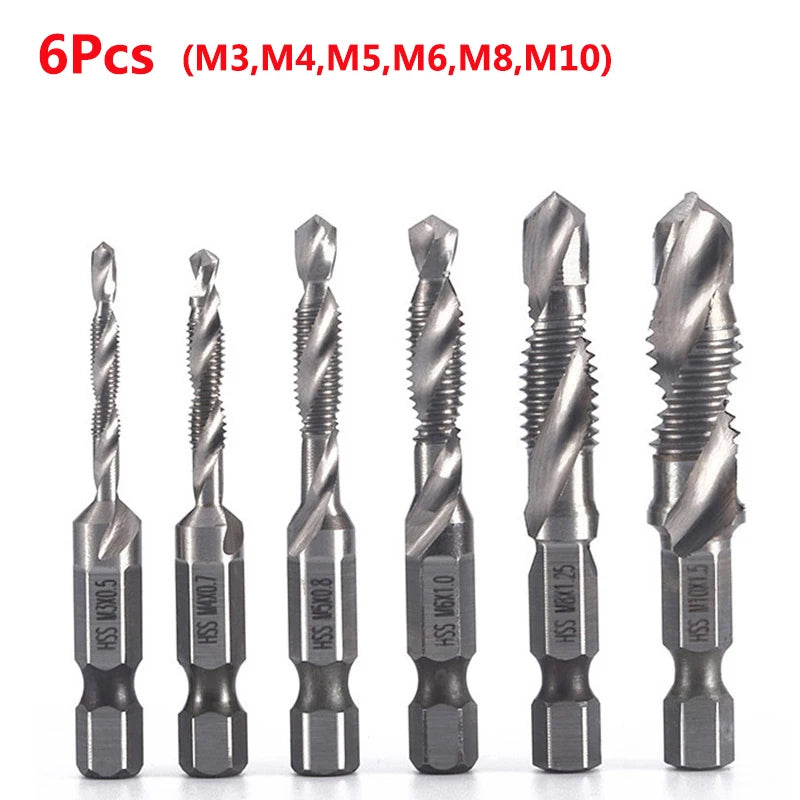 Titanium Plated HSS Tap Drill Bits Set - Smarsty