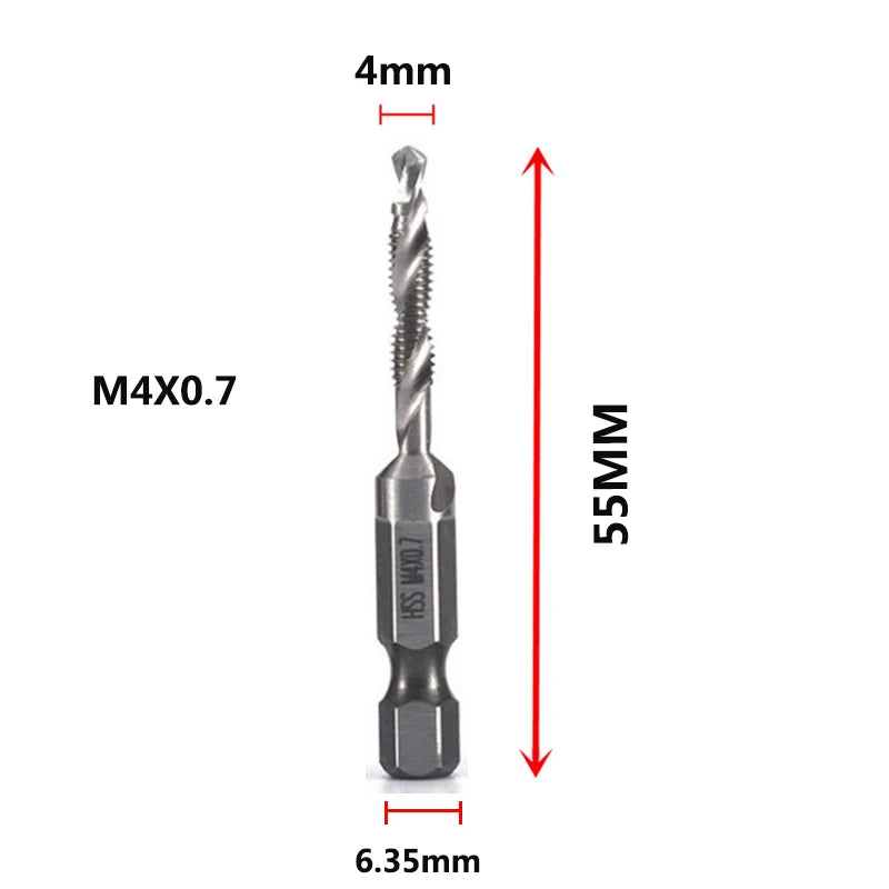 Titanium Plated HSS Tap Drill Bits Set - Smarsty