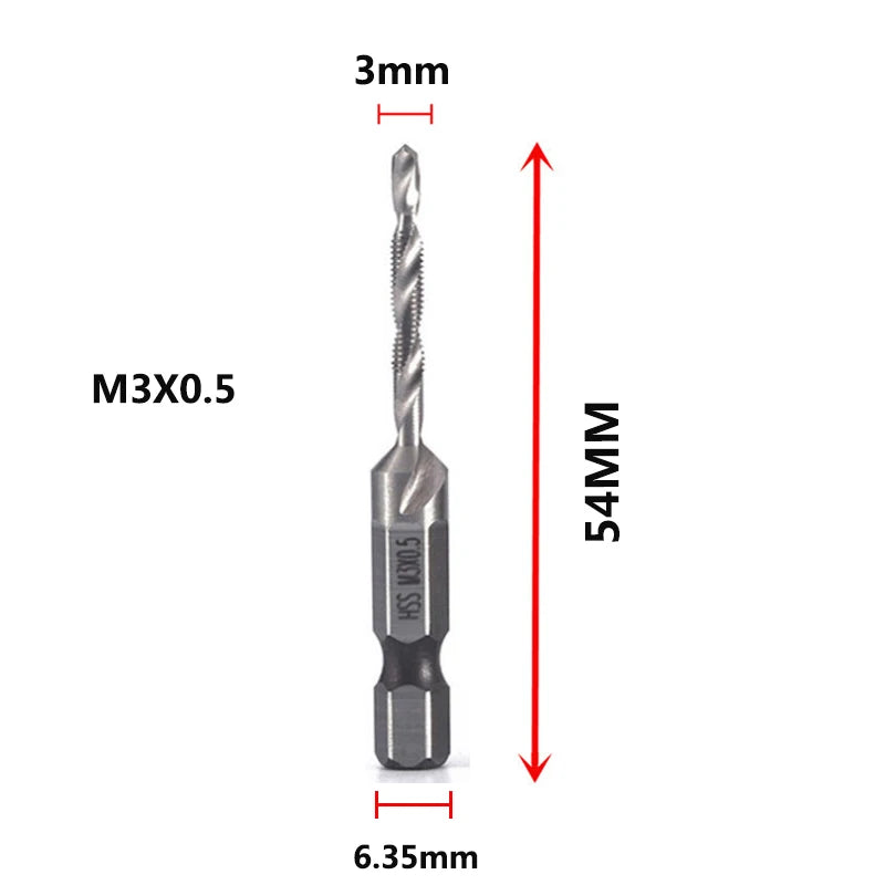 Titanium Plated HSS Tap Drill Bits Set - Smarsty