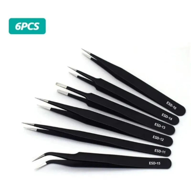 Stainless Steel Curved Nail Art Tweezers for Precision Picking - Smarsty