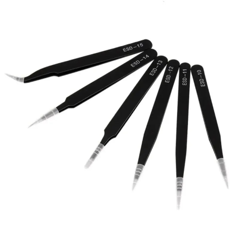 Stainless Steel Curved Nail Art Tweezers for Precision Picking - Smarsty