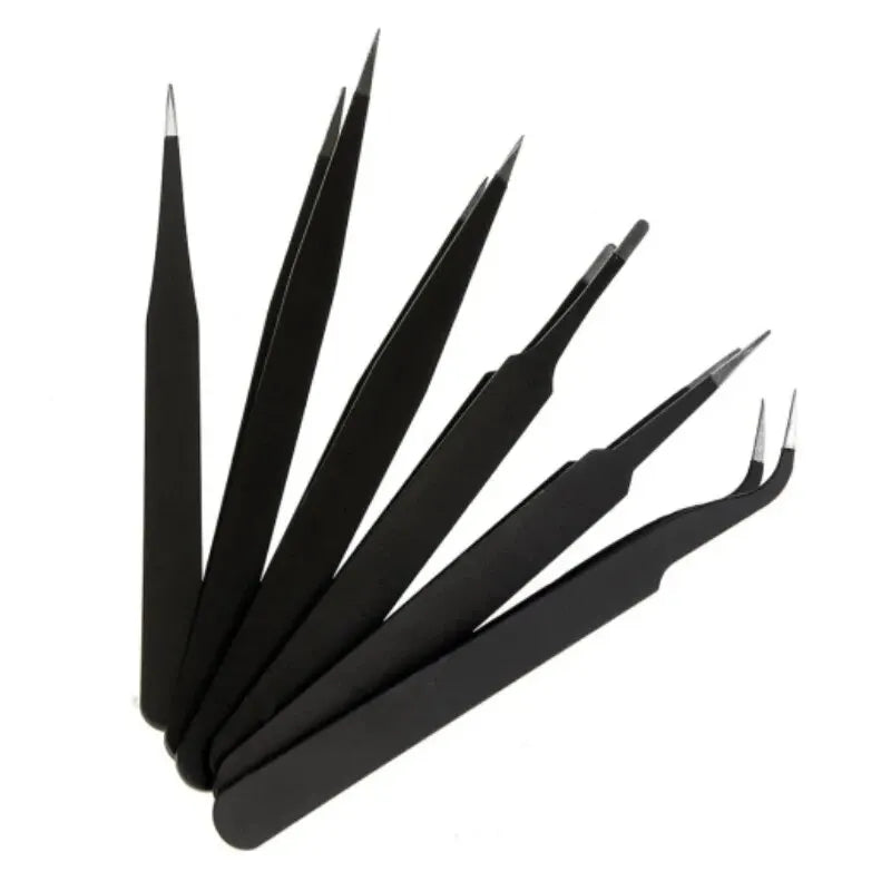 Stainless Steel Curved Nail Art Tweezers for Precision Picking - Smarsty