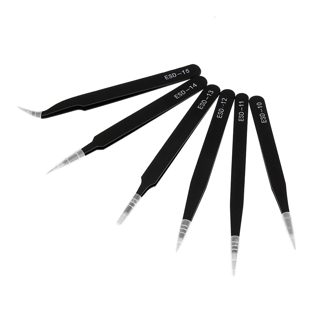 Stainless Steel Curved Nail Art Tweezers for Precision Picking - Smarsty