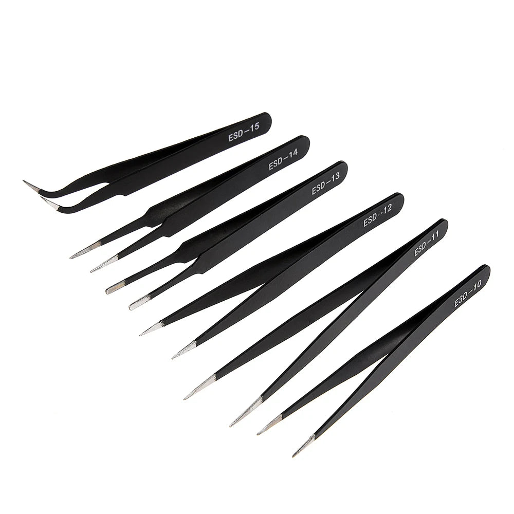 Stainless Steel Curved Nail Art Tweezers for Precision Picking - Smarsty