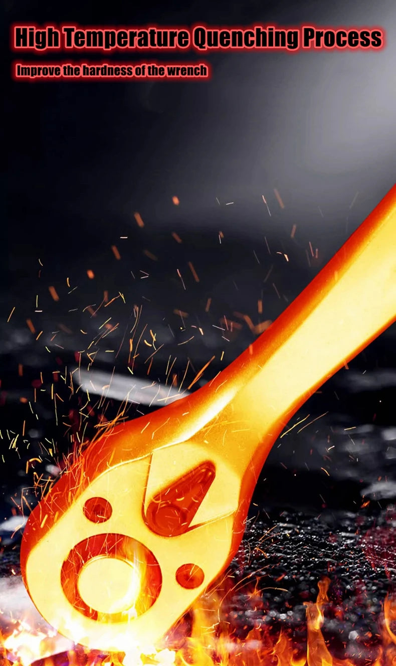 24/72 Tooth Quick Ratchet Wrench Set for Easy Repairs - Smarsty