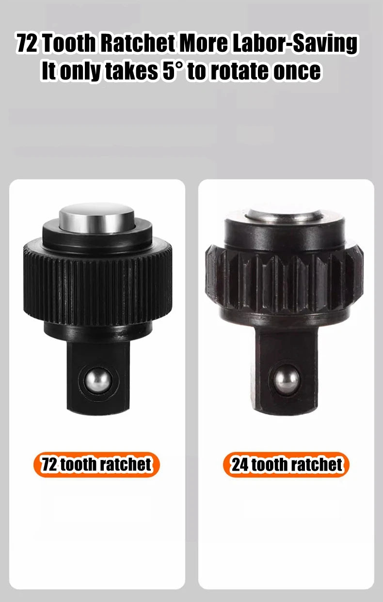 Quick Ratchet Wrench Set with 24/72 Tooth Design - Smarsty