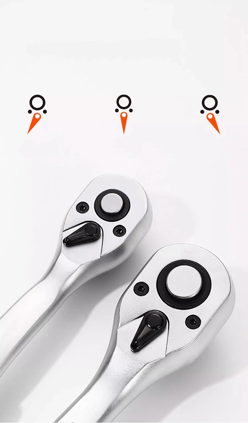 Quick Ratchet Wrench Set with 24/72 Tooth Design - Smarsty
