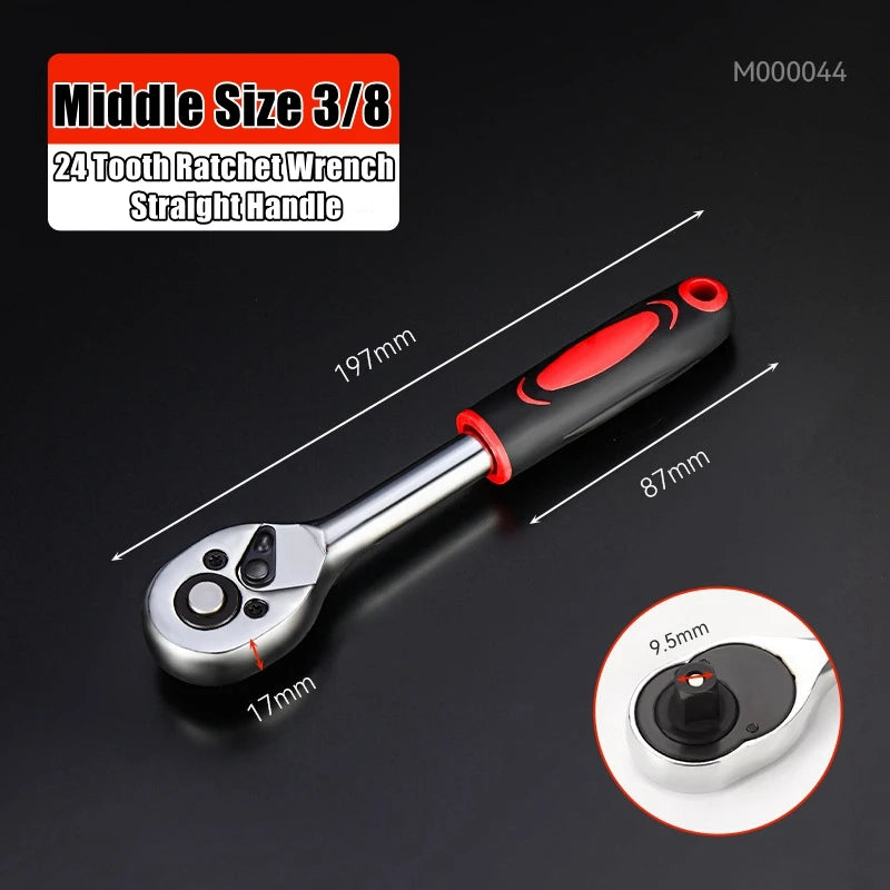 Quick Ratchet Wrench Set with 24/72 Tooth Design - Smarsty