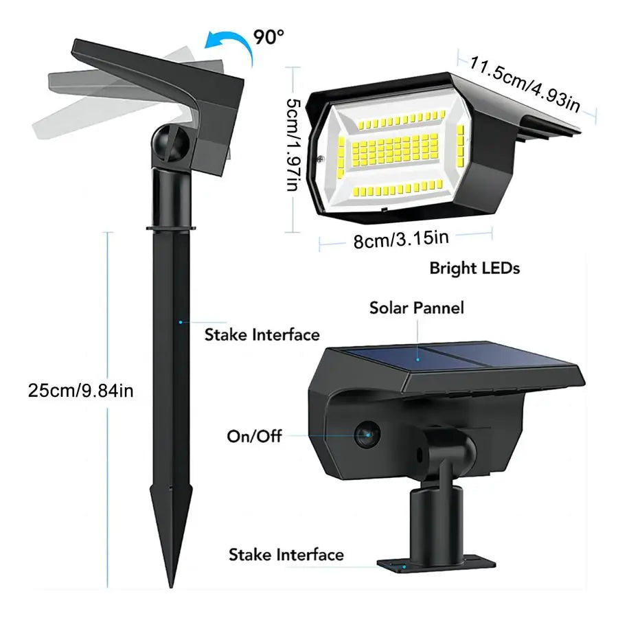 LED Solar Landscape Lights with Waterproof Design for Garden - Smarsty
