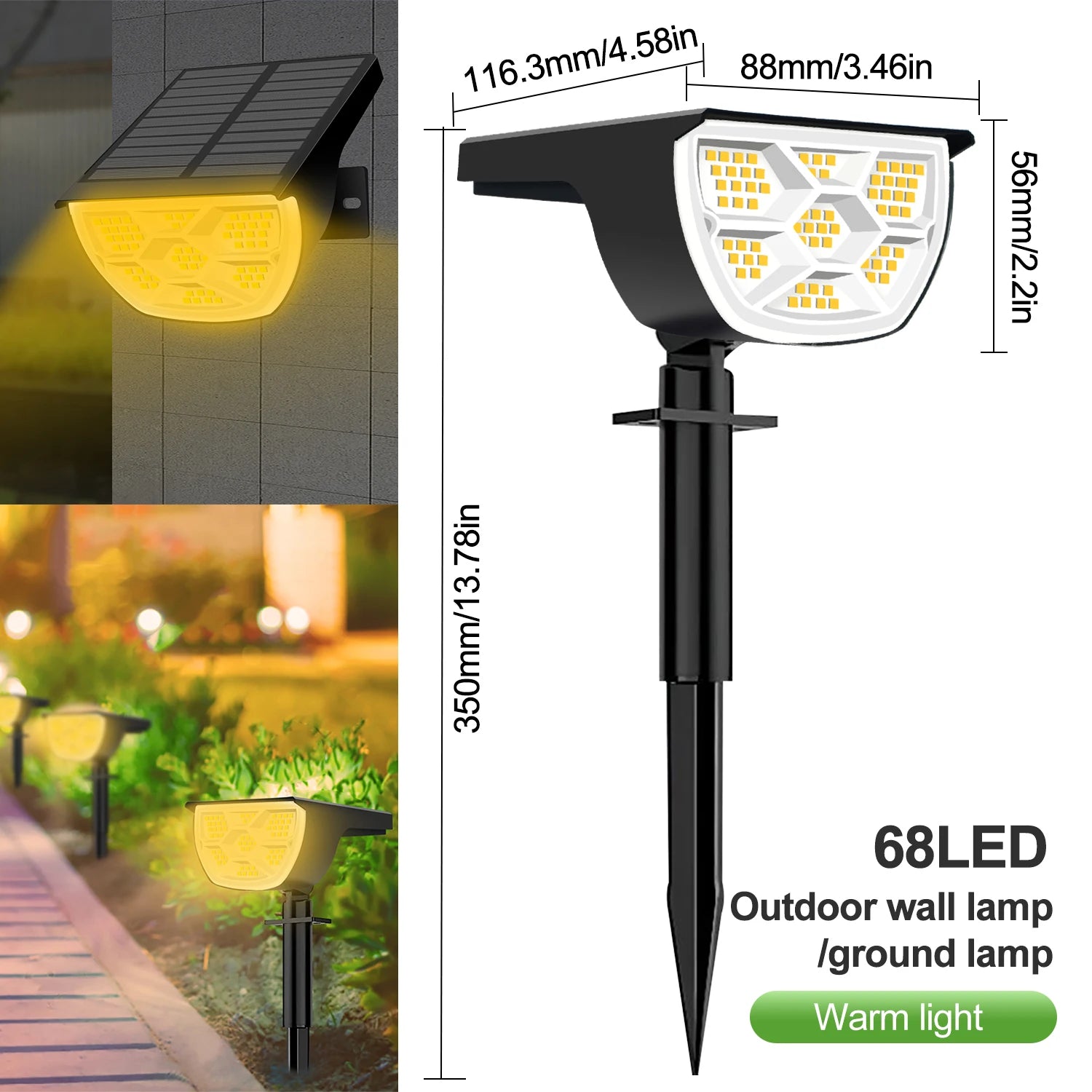 LED Solar Landscape Lights with Waterproof Design for Garden - Smarsty