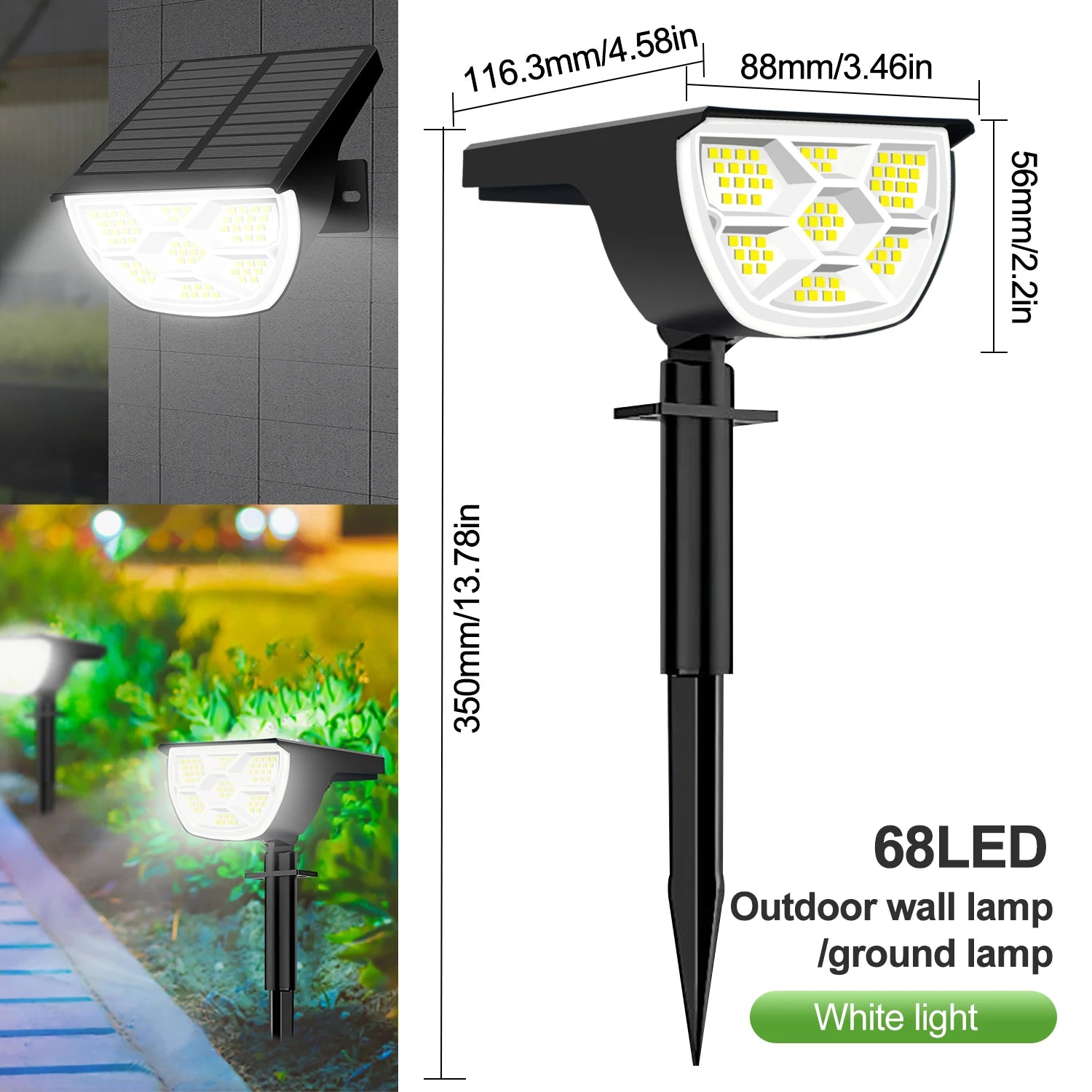 LED Solar Landscape Lights with Waterproof Design for Garden - Smarsty