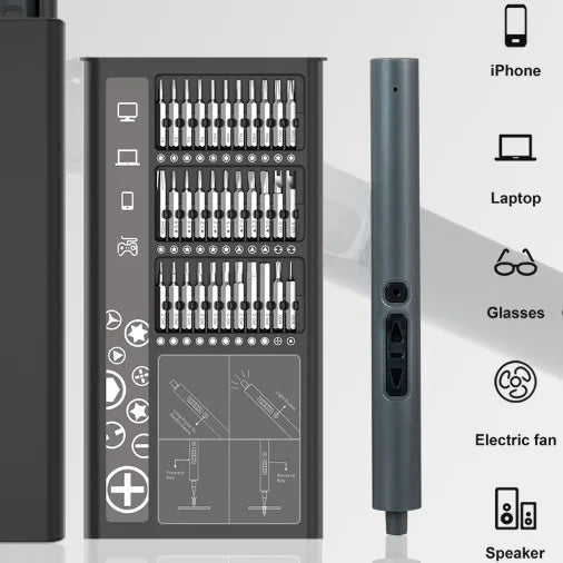 75 in 1 Electric Screwdriver Set with Magnetic Bits - Smarsty
