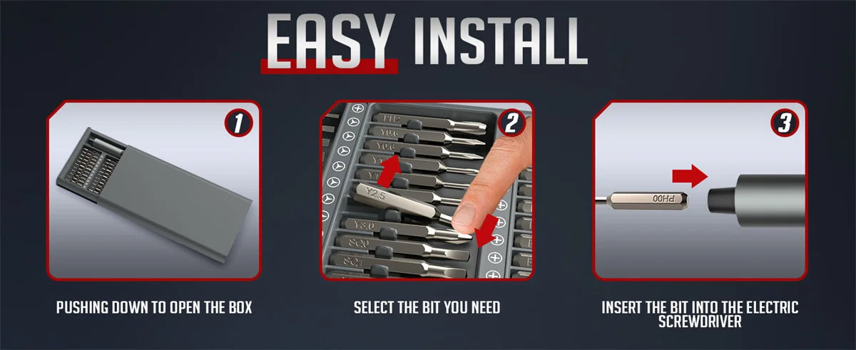 75 in 1 Electric Screwdriver Set with Magnetic Bits - Smarsty