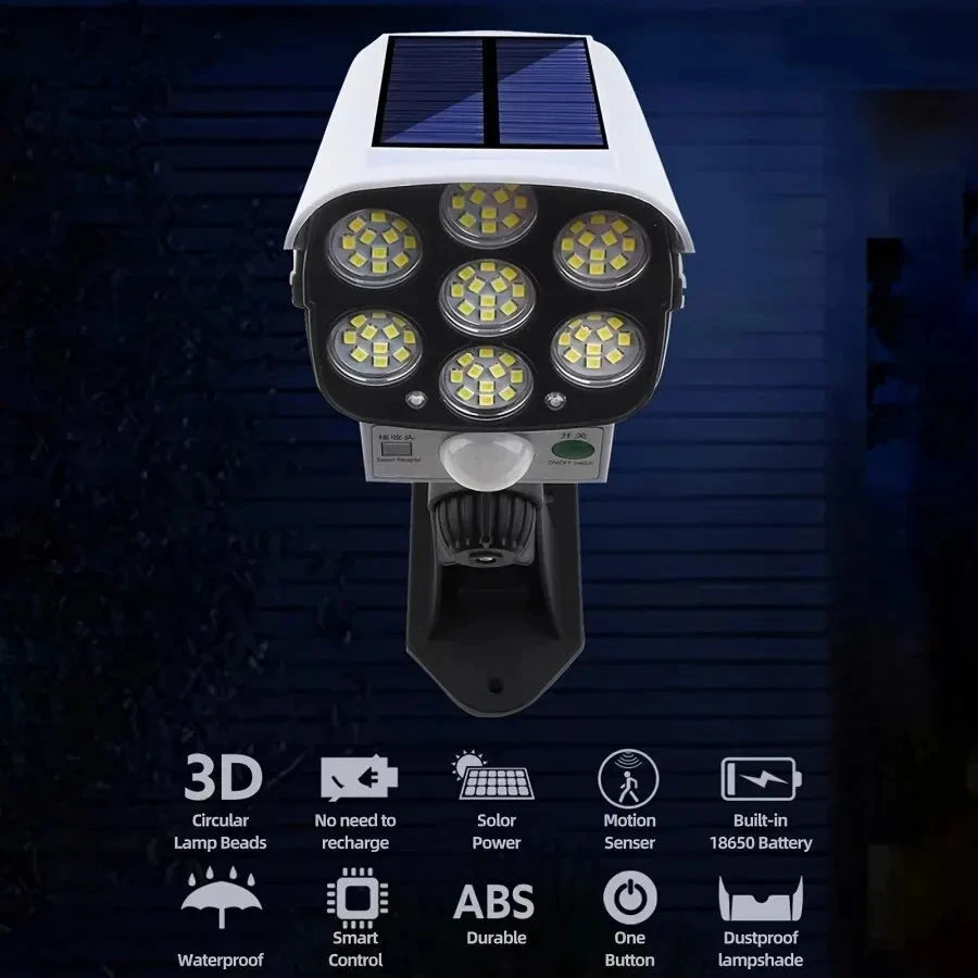 Solar Motion Sensor LED Lights for Outdoor Security - Smarsty