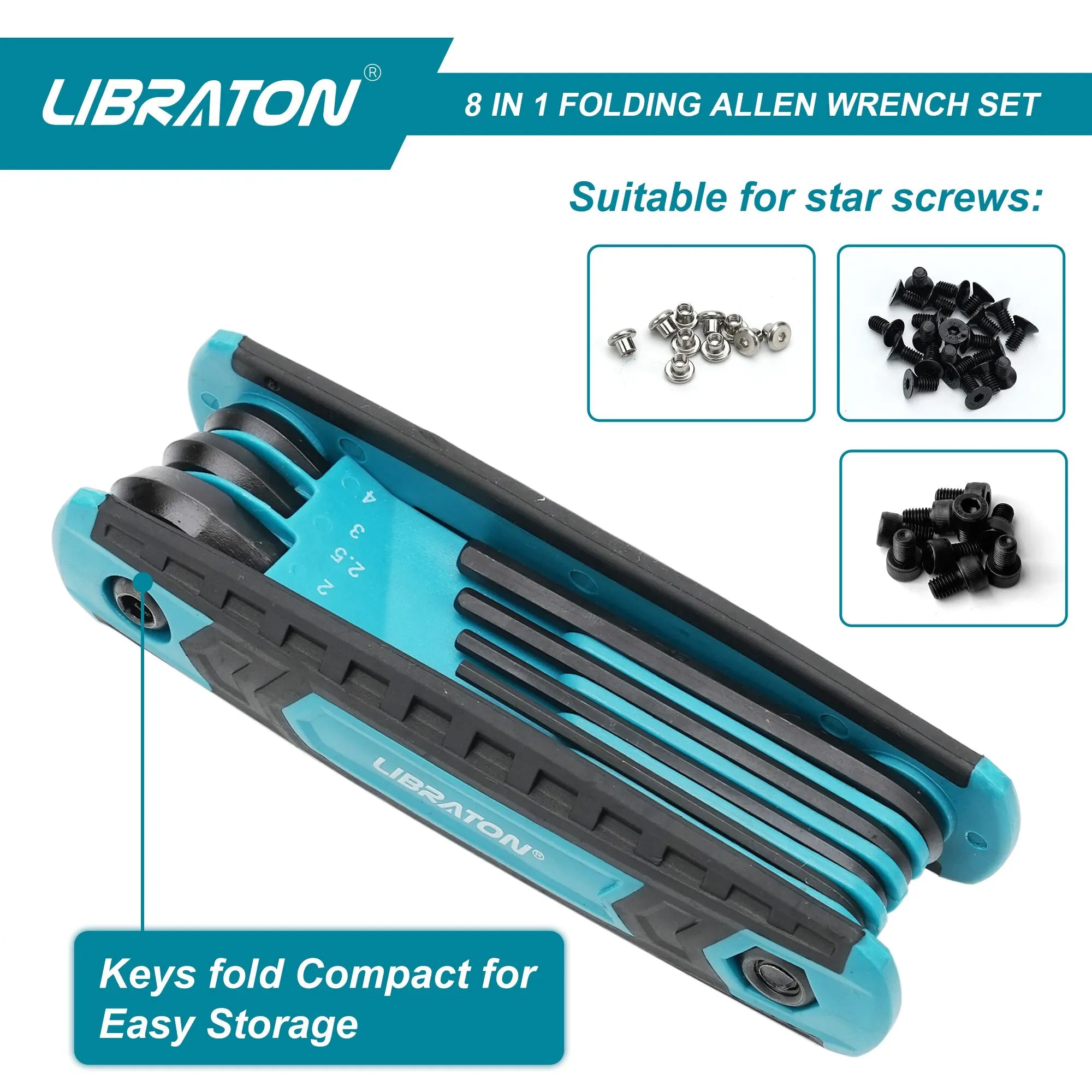 8 in 1 Folding Allen Wrench Set Portable Tool - Smarsty
