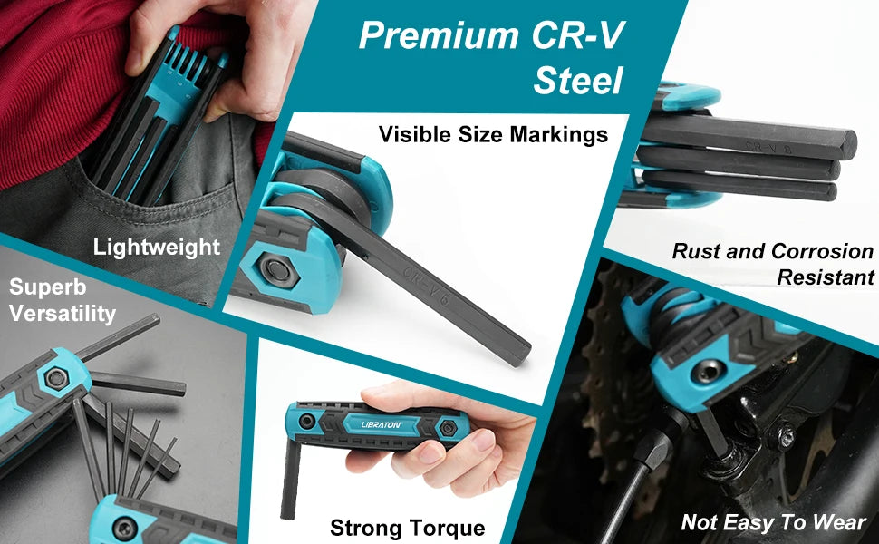 8 in 1 Folding Allen Wrench Set Portable Tool - Smarsty