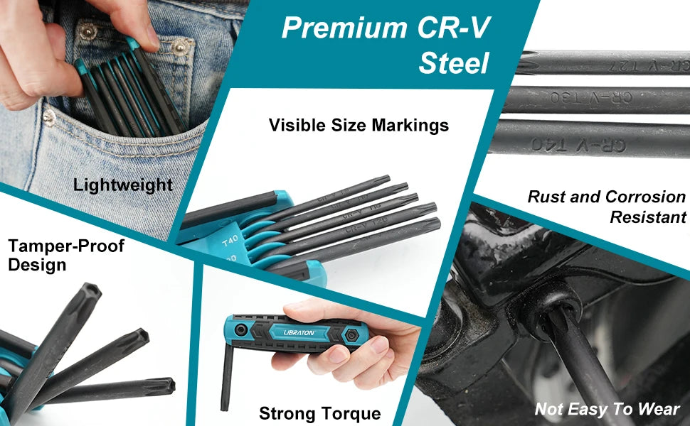 8 in 1 Folding Allen Wrench Set Portable Tool - Smarsty