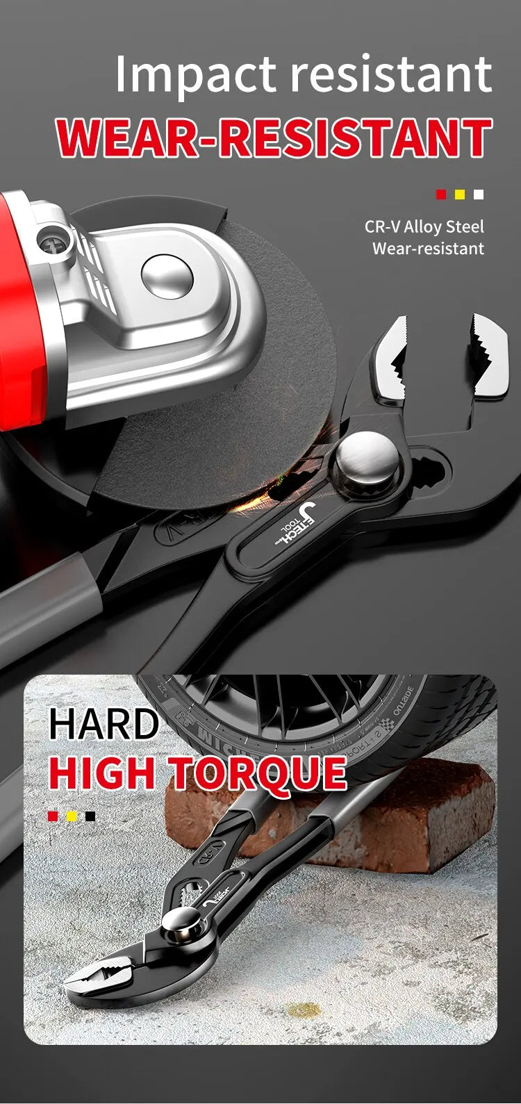 Adjustable Water Pump Pliers for Secure Gripping - Smarsty
