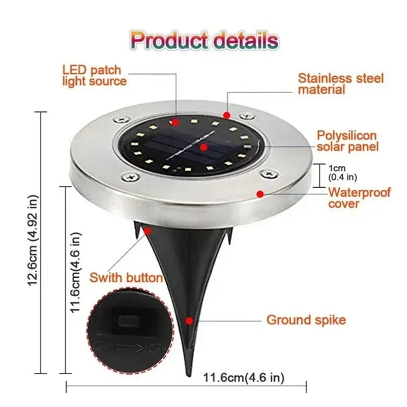 Solar Disk Lights for Outdoor Garden Decoration - Smarsty