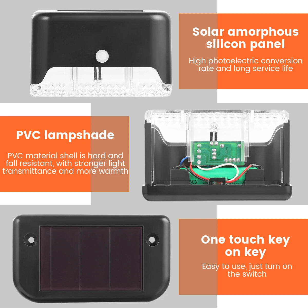 Solar LED Garden Lights Waterproof Outdoor Step Lamps - Smarsty