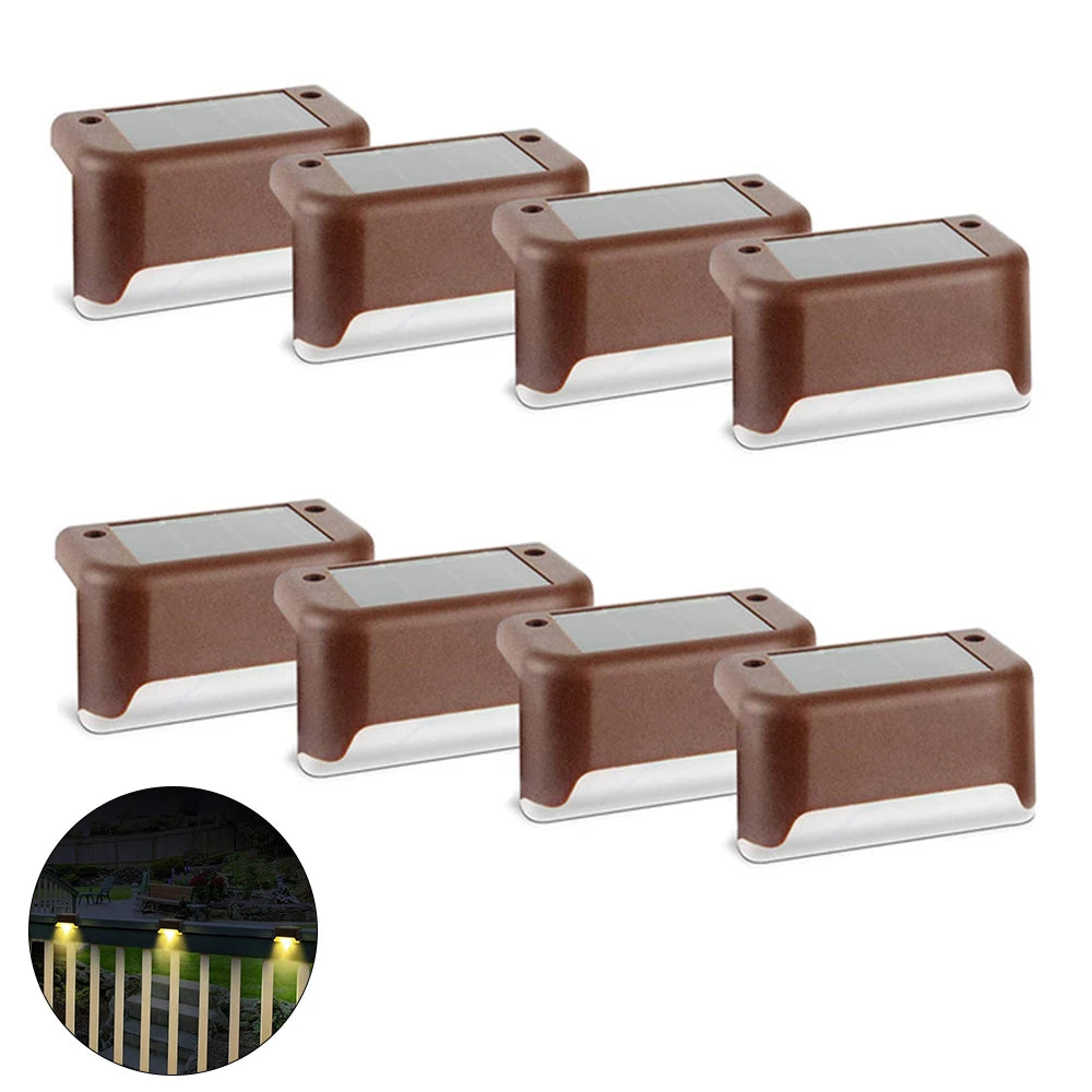 Solar LED Garden Lights Waterproof Outdoor Step Lamps - Smarsty