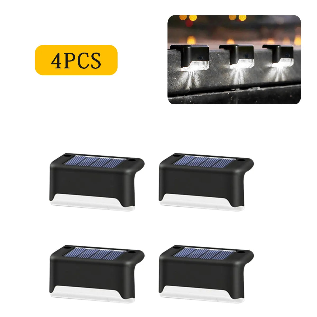 Solar LED Garden Lights Waterproof Outdoor Step Lamps - Smarsty