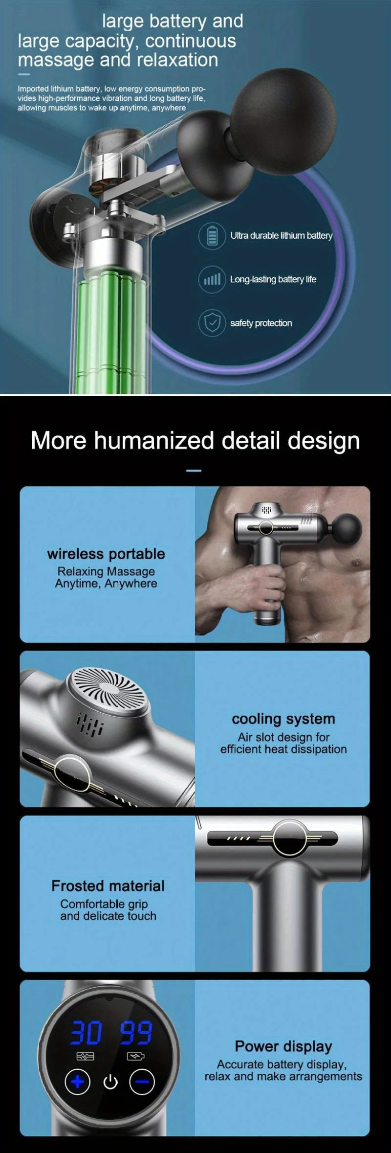 99 Speed Muscle Massage Gun for Neck and Back Relief - Smarsty