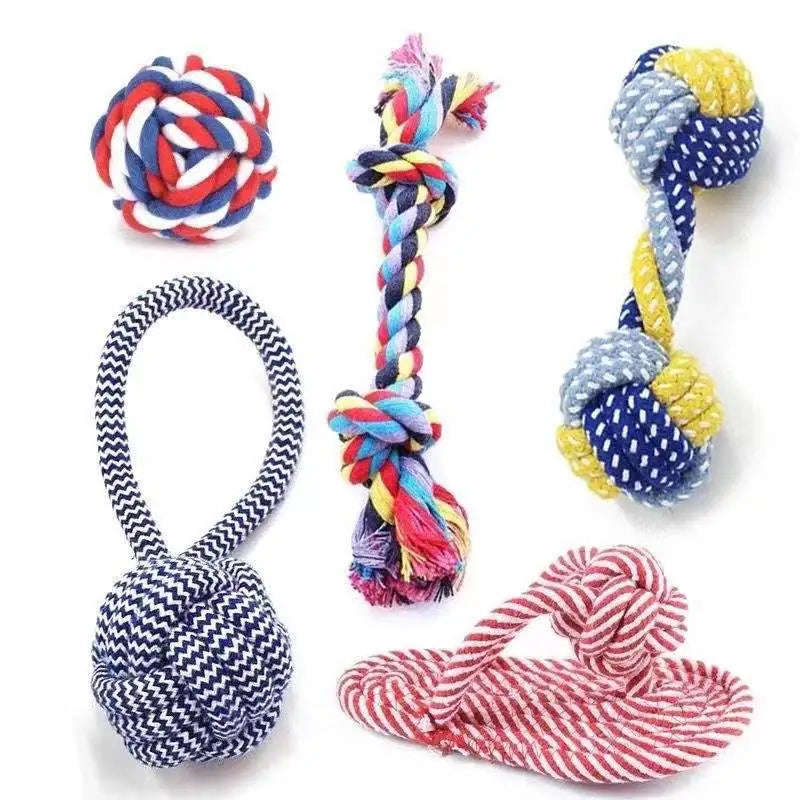 Durable Cotton Rope Dog Chew Toy for Teeth Cleaning - Smarsty
