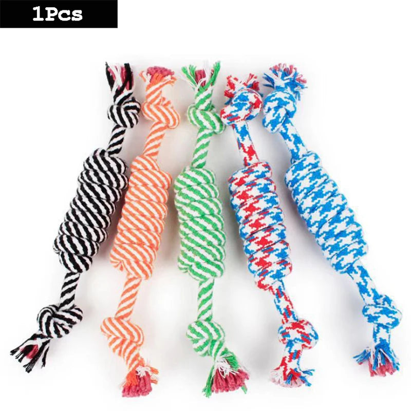 Durable Cotton Rope Dog Chew Toy for Teeth Cleaning - Smarsty