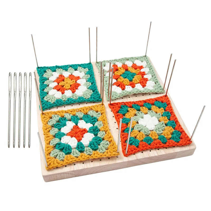 Bamboo Crochet Knitting Blocking Board Kit for Easy Crafting - Smarsty