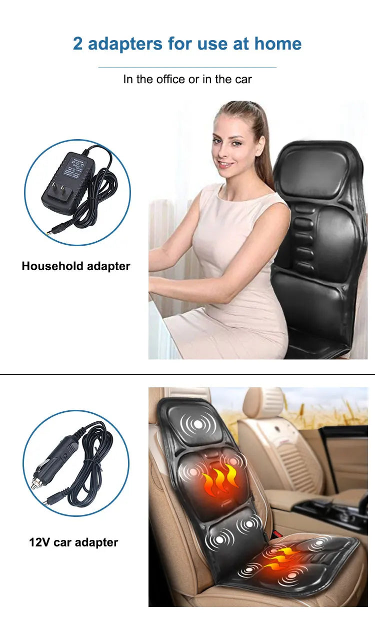 KLASVSA Electric Back Massager Cushion for Pain Relief - Smarsty